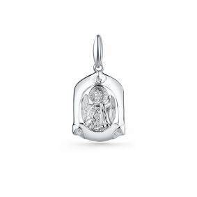 Серебряная подвеска GRIGORIEV Г10-10-0064(с)-Ангел Хранитель с фианитом Г10-10-0064(с)-Ангел Хранитель фото